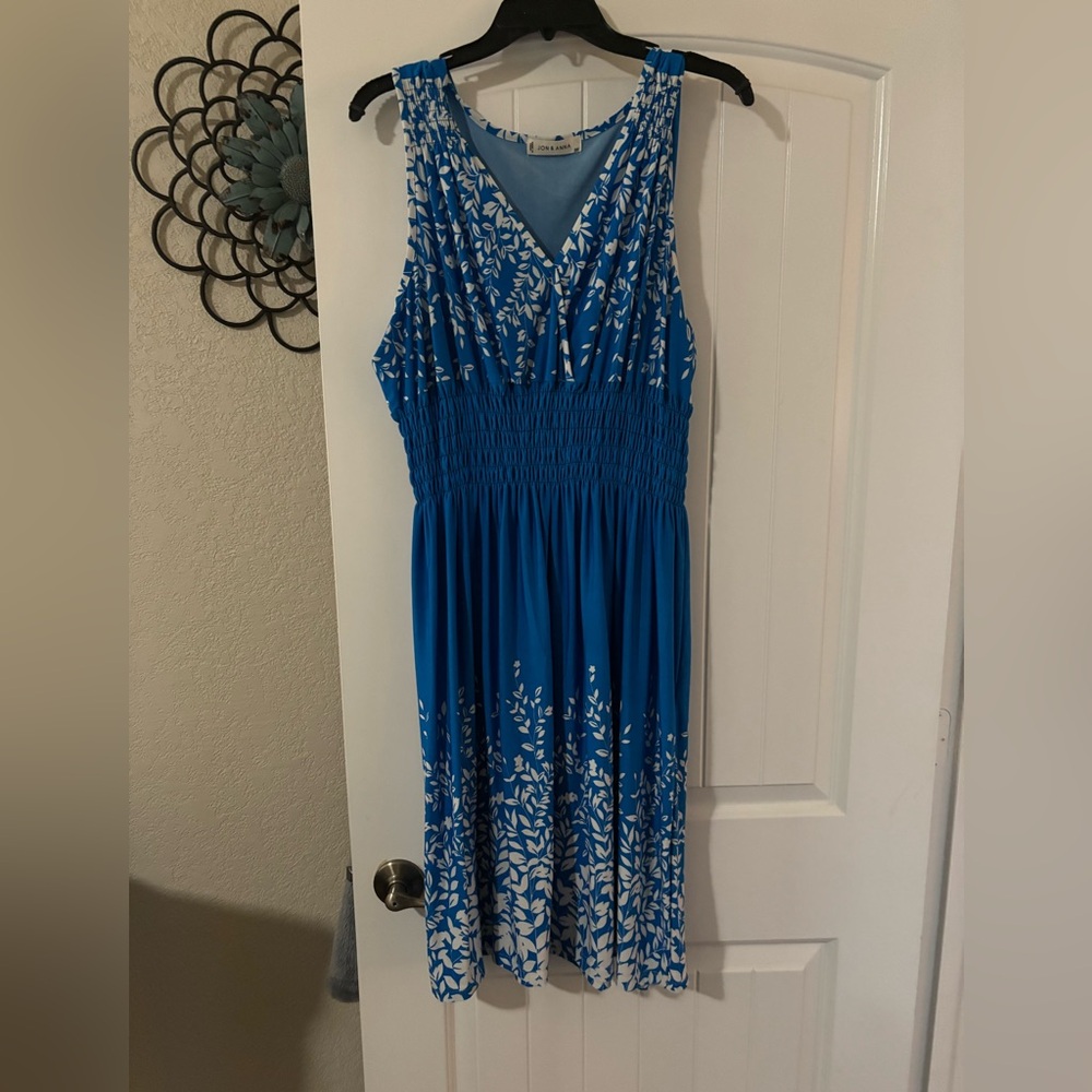 Jon & Anna Blue and White Midi Dress